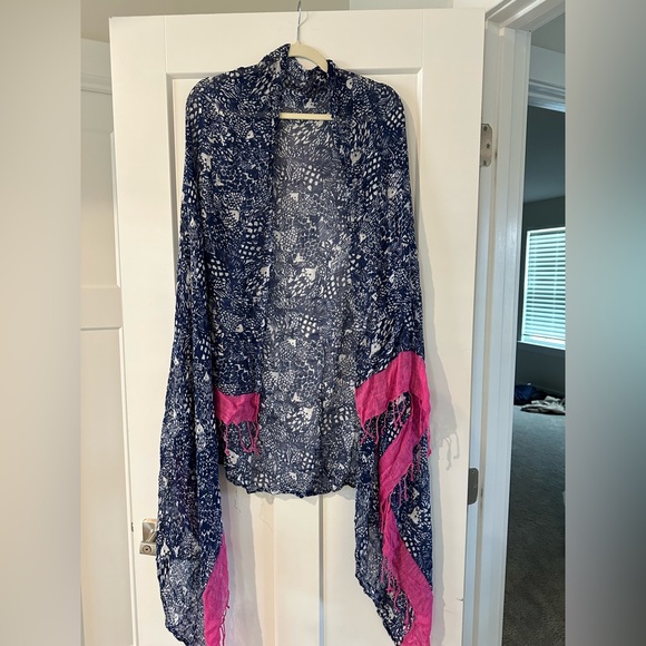 Lilly Pulitzer for Target Upstream Fringed Scarf (20th anniversary collection) - Picture 3 of 4